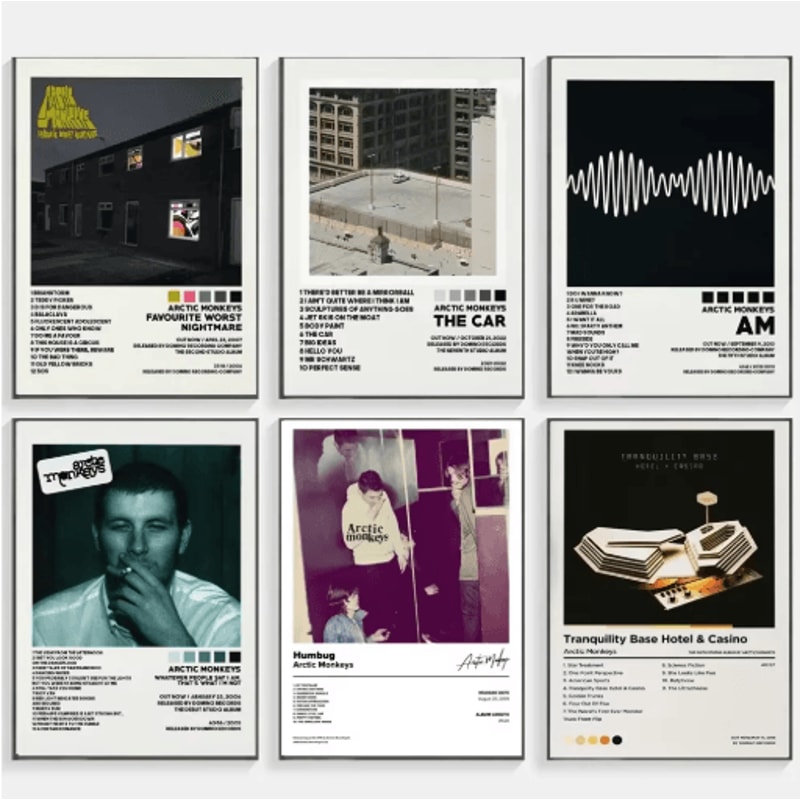 Arctic Monkeys Album Cover Poster Indie Rock Canvas Wall Art For Music Lovers 0