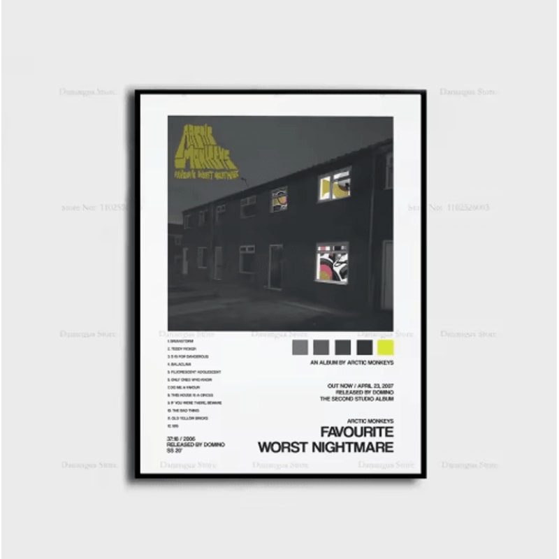 Arctic Monkeys Album Cover Poster Indie Rock Canvas Wall Art For Music Lovers 5