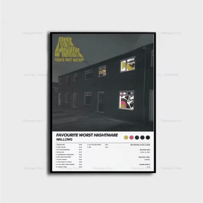 Arctic Monkeys Album Cover Poster Indie Rock Canvas Wall Art For Music Lovers 7