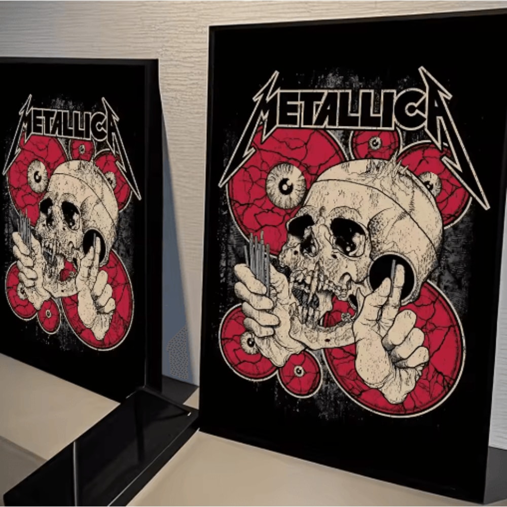 Metallica Wall Poster Classic Rock Band Wall Art For Music Room Bar Decor 3