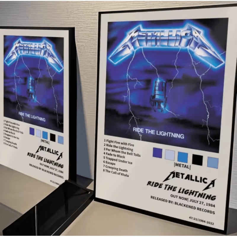 Metallica Wall Poster Classic Rock Band Wall Art For Music Room Bar Decor 9