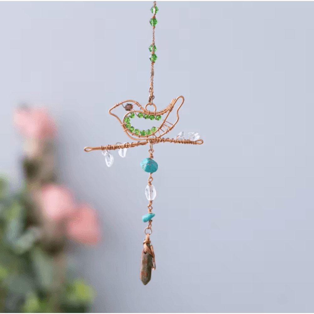Crystal Sun Moon Wind Chime Prism Suncatcher Hanging Decor For Home Garden 3