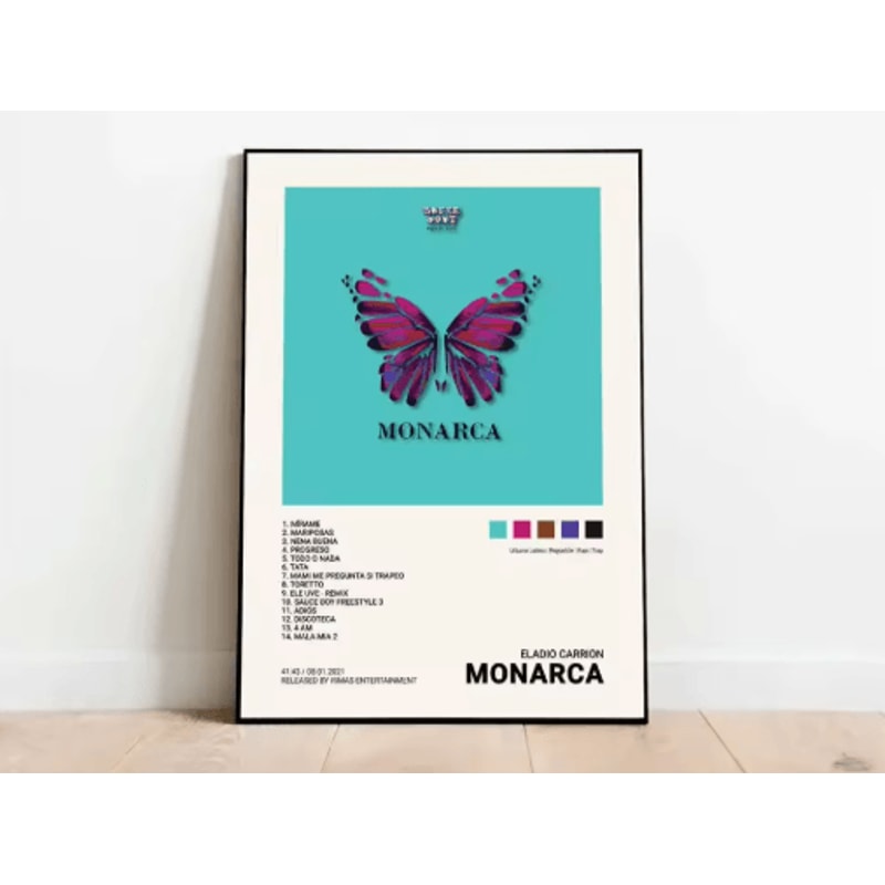 Latin Rapper Wall Art Quevedo Urban Music Album Canvas Poster Decor 1