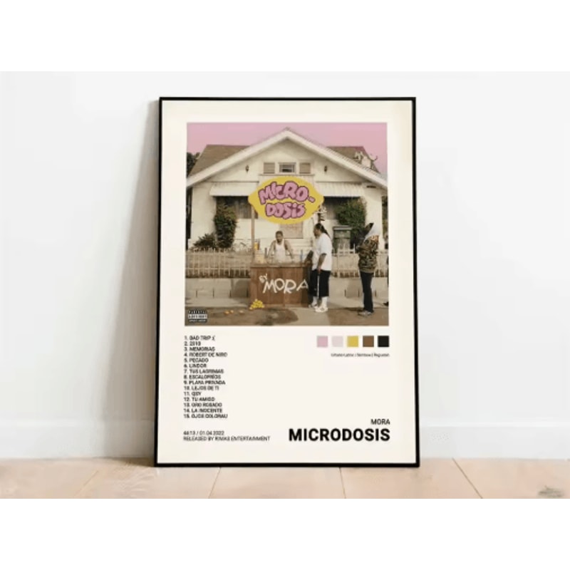 Latin Rapper Wall Art Quevedo Urban Music Album Canvas Poster Decor 10