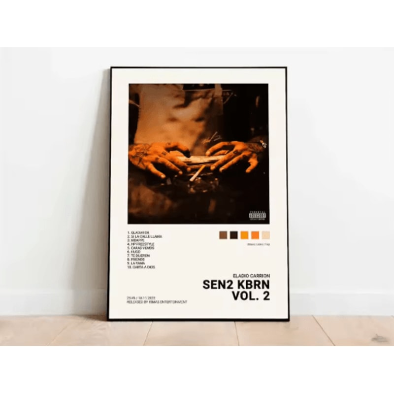 Latin Rapper Wall Art Quevedo Urban Music Album Canvas Poster Decor 2