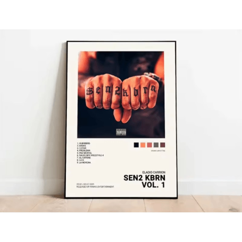 Latin Rapper Wall Art Quevedo Urban Music Album Canvas Poster Decor 3