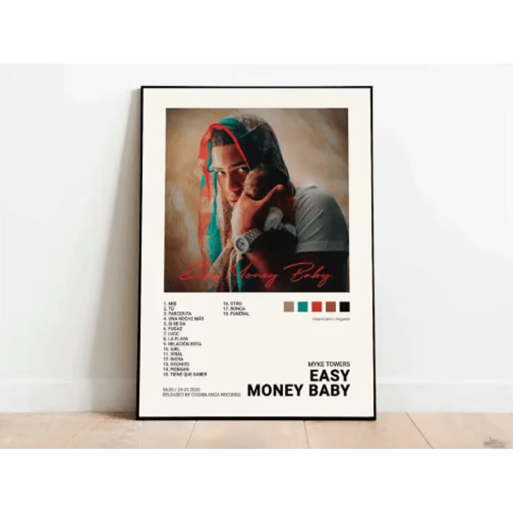 Latin Rapper Wall Art Quevedo Urban Music Album Canvas Poster Decor 4