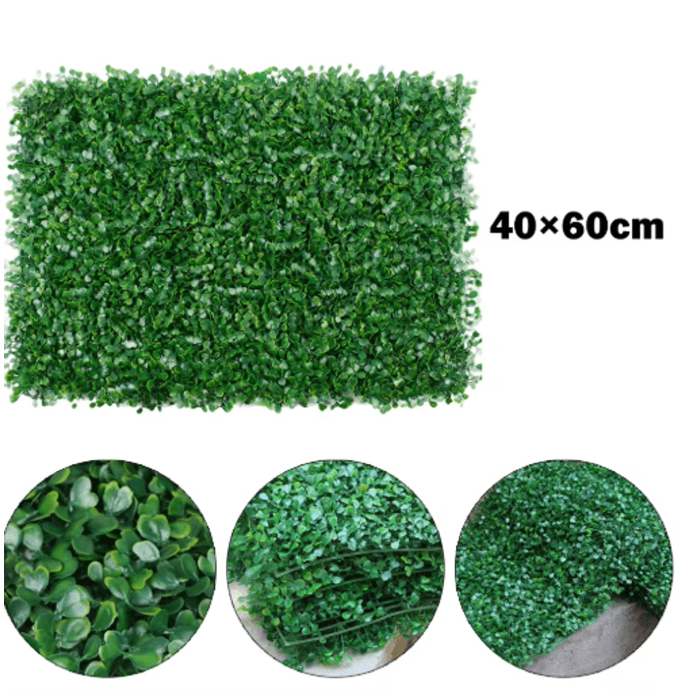 Artificial Plant Wall Panels 40x60cm Greenery Hedge For Vertical Garden Home Decor 5