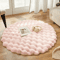 Round Fluffy Faux Rabbit Fur Rug Bubble Velvet Soft Plush Carpet For Cozy Home Decor 7