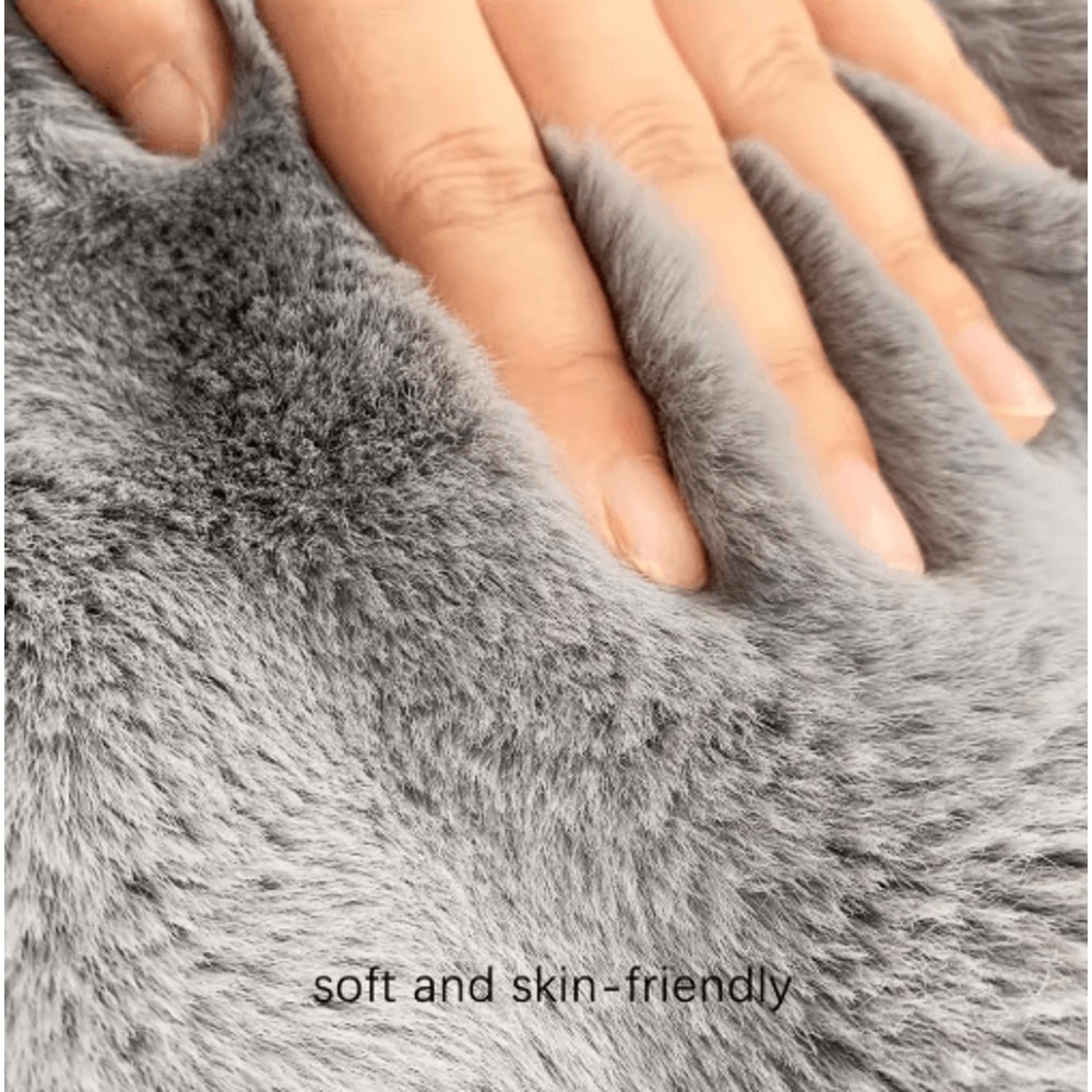 Round Fluffy Faux Rabbit Fur Rug Bubble Velvet Soft Plush Carpet For Cozy Home Decor 8