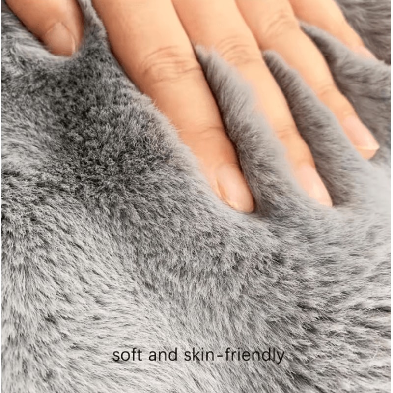 Round Fluffy Faux Rabbit Fur Rug Bubble Velvet Soft Plush Carpet For Cozy Home Decor 8