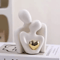 Romantic Couple Embrace Statue Elegant Love Figurine For Bedroom Home Decor 4