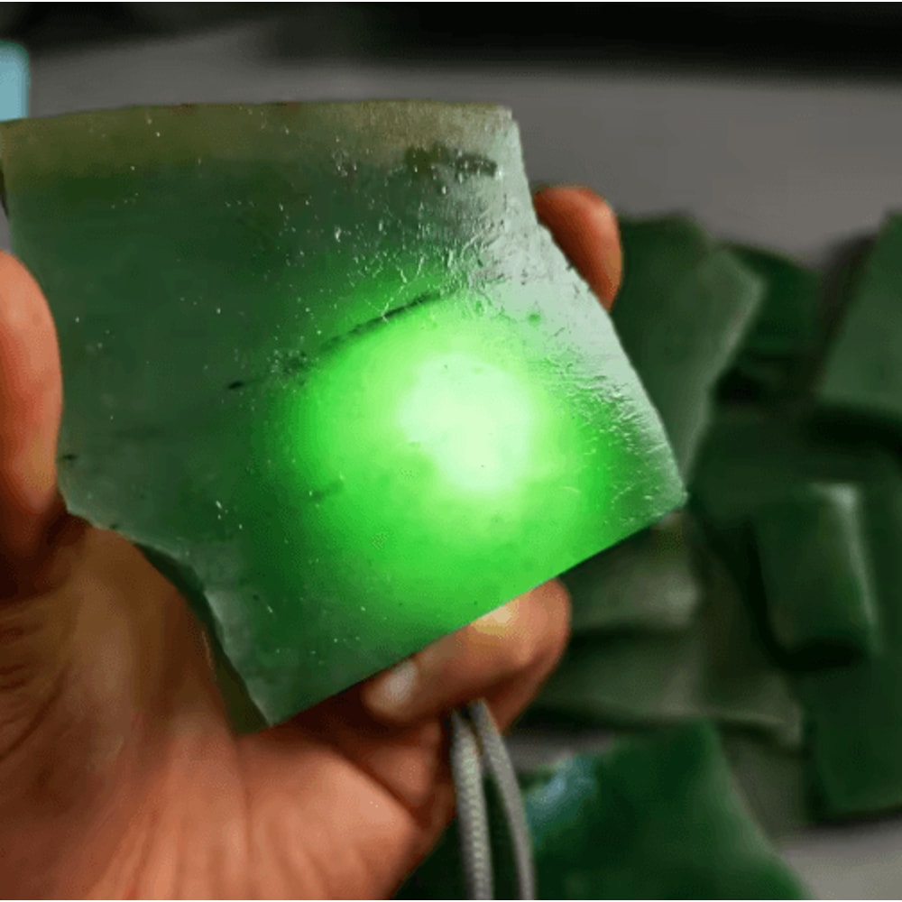 Natural Jadeite Raw Stone Green Jade Crystal Mineral Specimen For Decor Healing 5