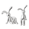 Cute LongEared Rabbit Couple Statue Cartoon Bunny Figurines For Home Desk Decor 1