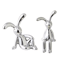 Cute LongEared Rabbit Couple Statue Cartoon Bunny Figurines For Home Desk Decor 1