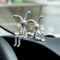 Cute LongEared Rabbit Couple Statue Cartoon Bunny Figurines For Home Desk Decor 3