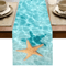 Watercolor Starfish Ocean Table Runner Coastal Linen Table Decor For Dining Parties 5