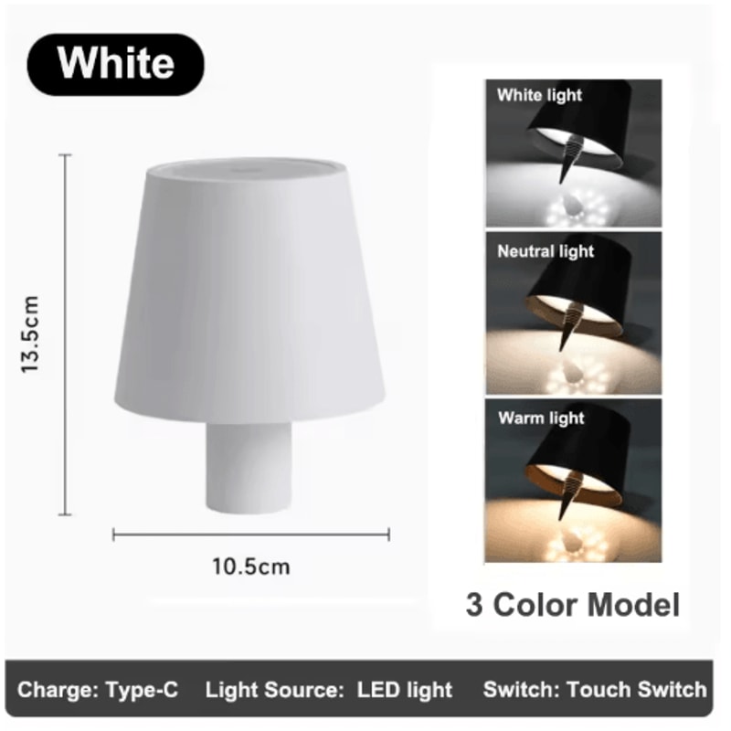 Wireless LED Wine Bottle Lamp Rechargeable Touch Control Table Light For Outdoor Dining Ambiance 6