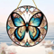 Butterfly Stained Glass Suncatcher Colorful Acrylic Window Hanging Wall Decor 4