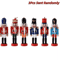 Mini Nutcracker Soldier Figurines Set Christmas Desktop Ornaments Holiday Decor 1