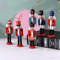 Mini Nutcracker Soldier Figurines Set Christmas Desktop Ornaments Holiday Decor 6