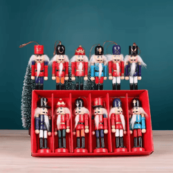 mini nutcracker soldier figurines set – christmas desktop ornaments & holiday decor