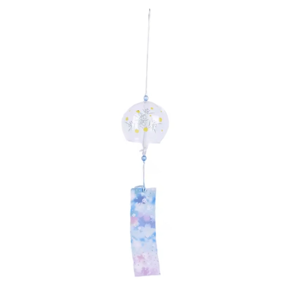 Japanese Glass Wind Chime Sakura Cherry Blossom Wind Bell Hanging Decor 3