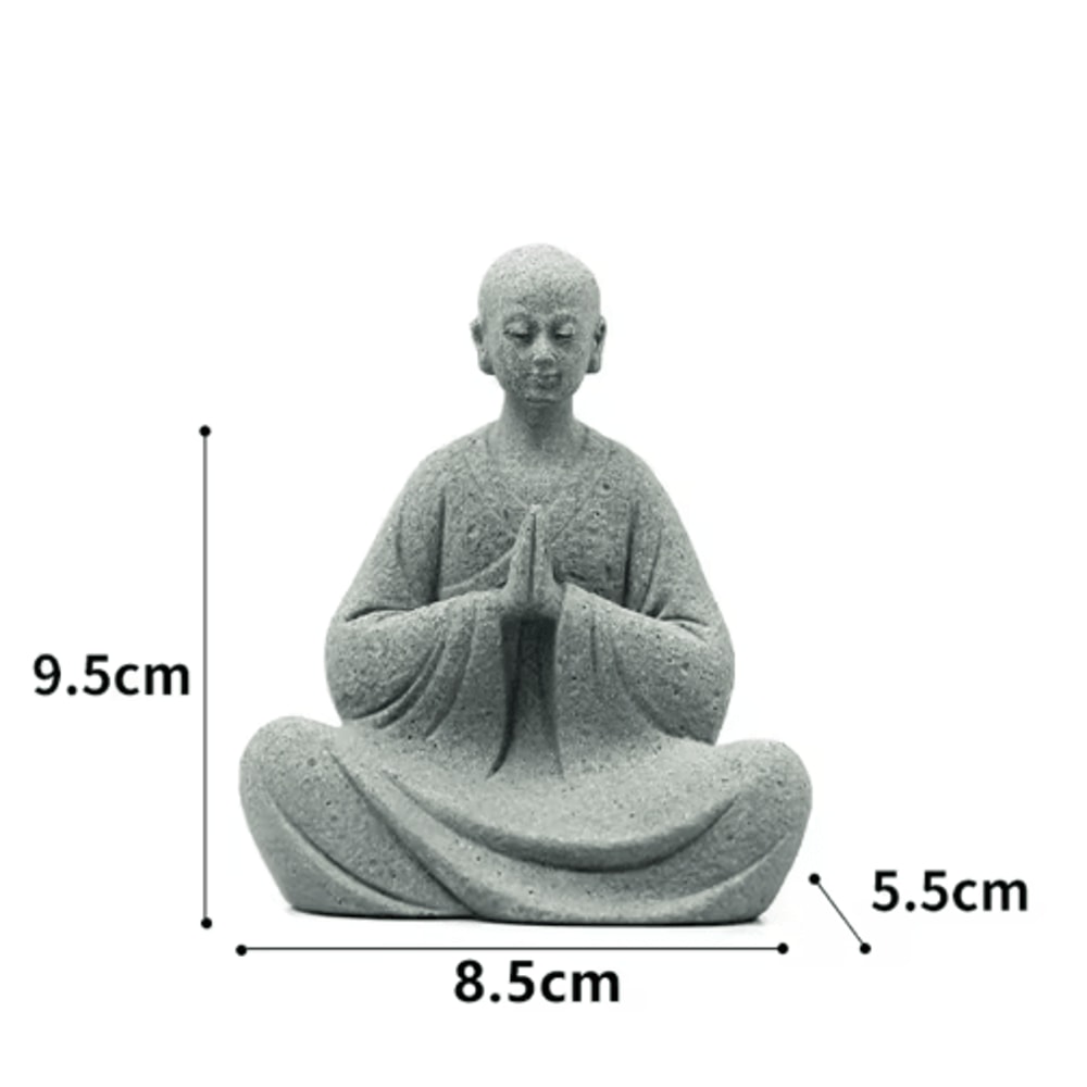 Wishing Monk Zen Garden Ornament Mini Buddhist Figurine For Aquarium Desktop Decor 2