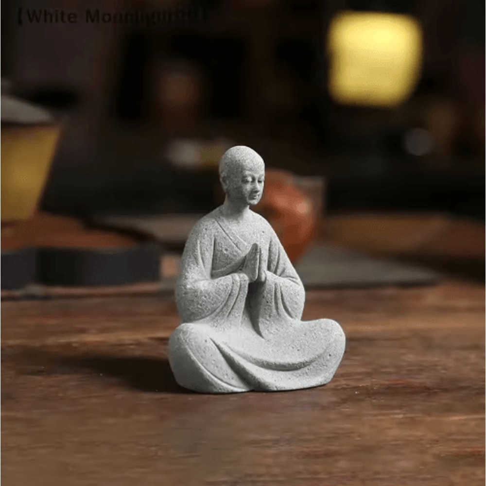 Wishing Monk Zen Garden Ornament Mini Buddhist Figurine For Aquarium Desktop Decor 5