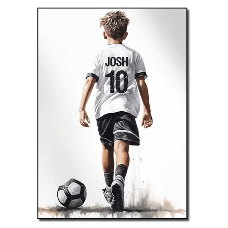 Personalized Football Player Poster Custom Football Wall Art For Boys Sports Fans 3