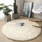 Fluffy White Round Rug Soft Plush Carpet For Kids Bedroom Cozy Living Spaces 5