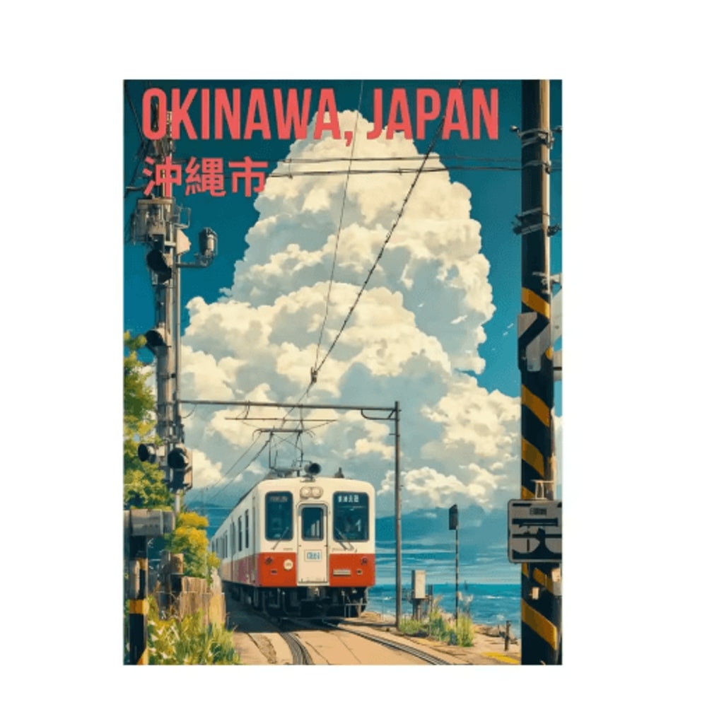 Tokyo Rainy Night Railway Canvas Print Retro Japanese Cityscape Wall Art Decor 16