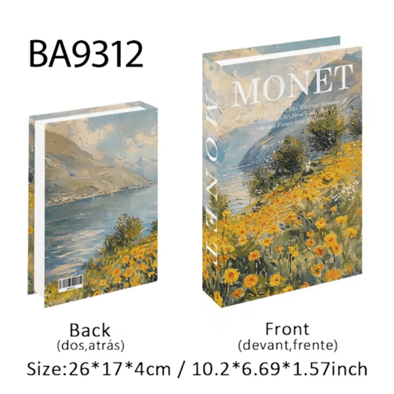 Ukiyoe Lucky Cat Decorative Book Storage Box Japanese Style Hidden Storage Decor 14