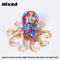 Crystal Gravel Octopus Statue Resin Reiki Stone Tabletop Decor Ornament 2