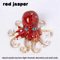 Crystal Gravel Octopus Statue Resin Reiki Stone Tabletop Decor Ornament 3