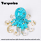 Crystal Gravel Octopus Statue Resin Reiki Stone Tabletop Decor Ornament 8
