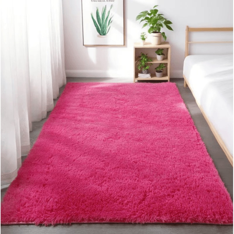 Super Soft Shaggy Gray Area Rug Fluffy Non Slip Carpet For Bedroom Living Room 4