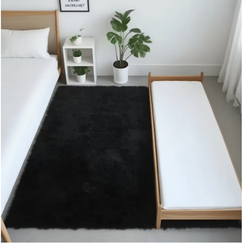 Super Soft Shaggy Gray Area Rug Fluffy Non Slip Carpet For Bedroom Living Room 10