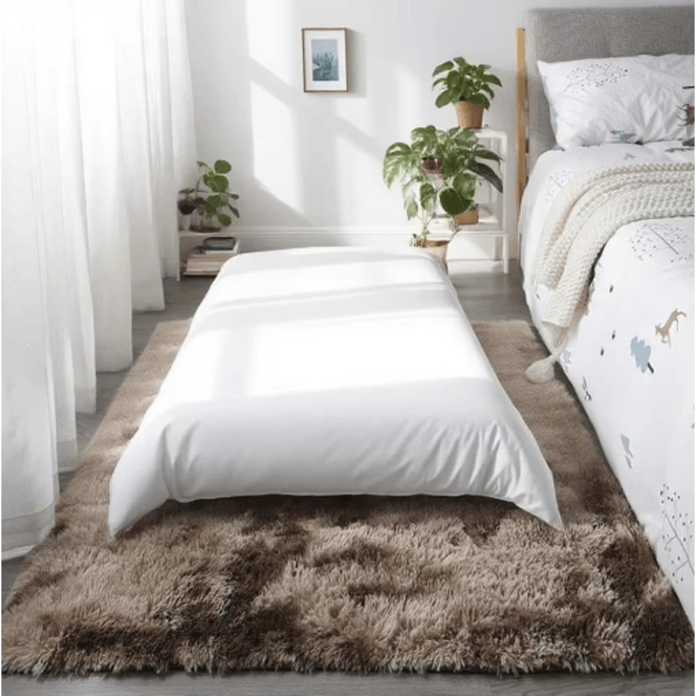 Super Soft Shaggy Gray Area Rug Fluffy Non Slip Carpet For Bedroom Living Room 9