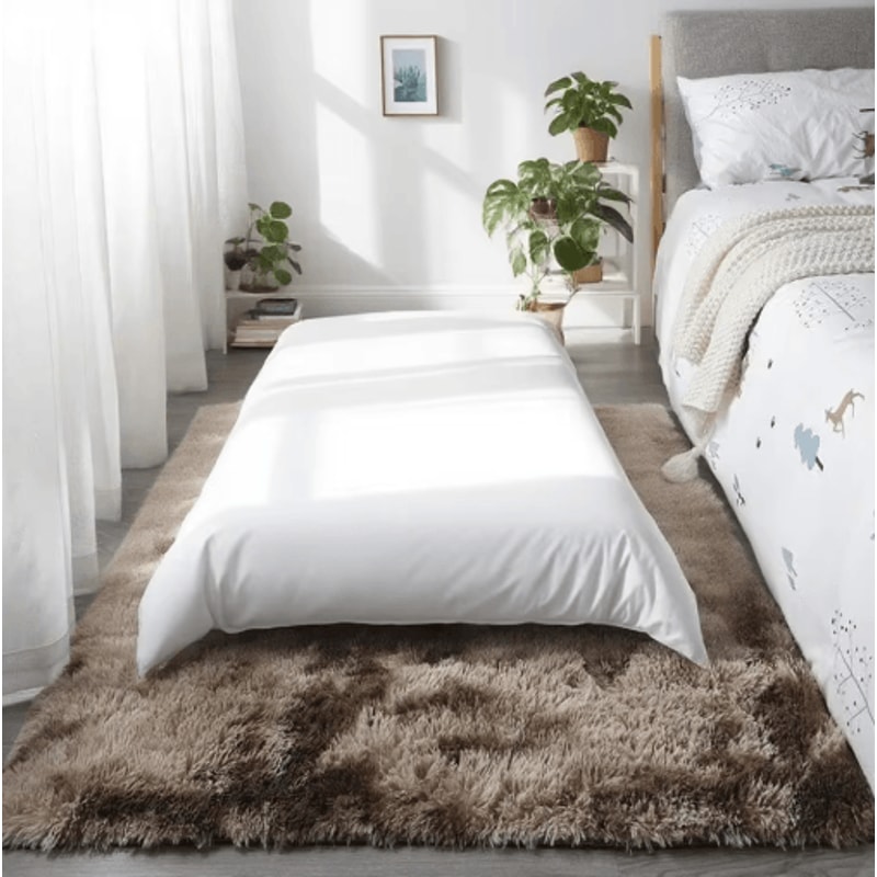 Super Soft Shaggy Gray Area Rug Fluffy Non Slip Carpet For Bedroom Living Room 9