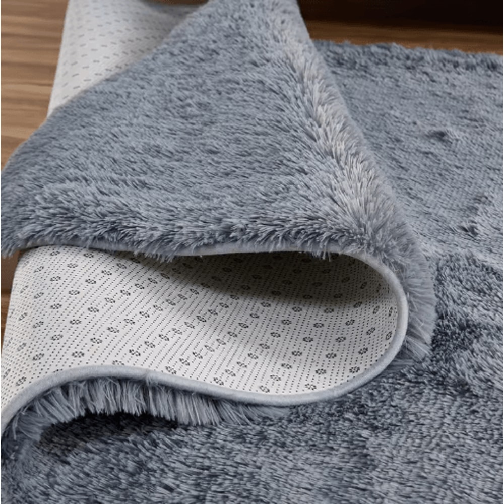 Super Soft Shaggy Gray Area Rug Fluffy Non Slip Carpet For Bedroom Living Room 12