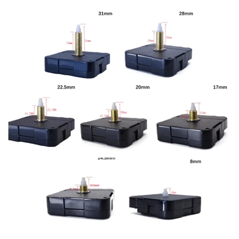 Silent Quartz Clock Mechanism Kit DIY Wall Clock Movement With Long Shaft 31mm 8