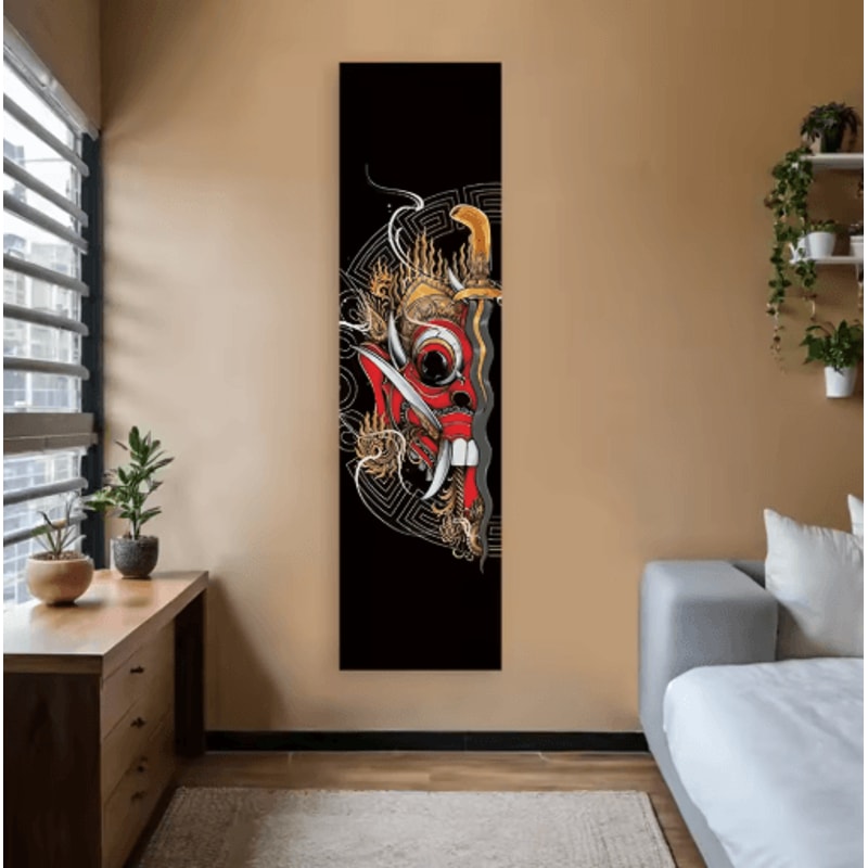 VIKAMA Japanese Wave Tapestry Red Sun Ocean Wall Hanging Aesthetic Decor 8