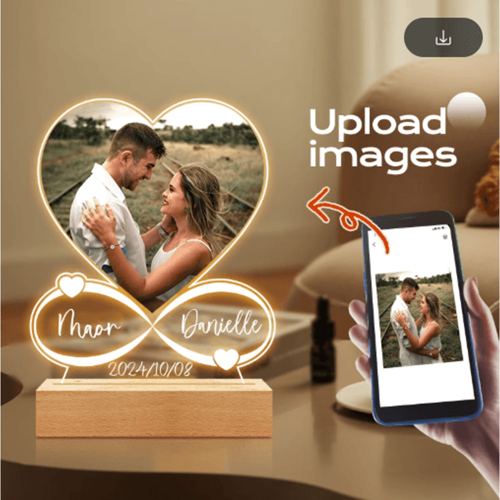 Personalized Acrylic Photo Plaque Custom Couple Frame For Anniversary Valentines Gifts 3