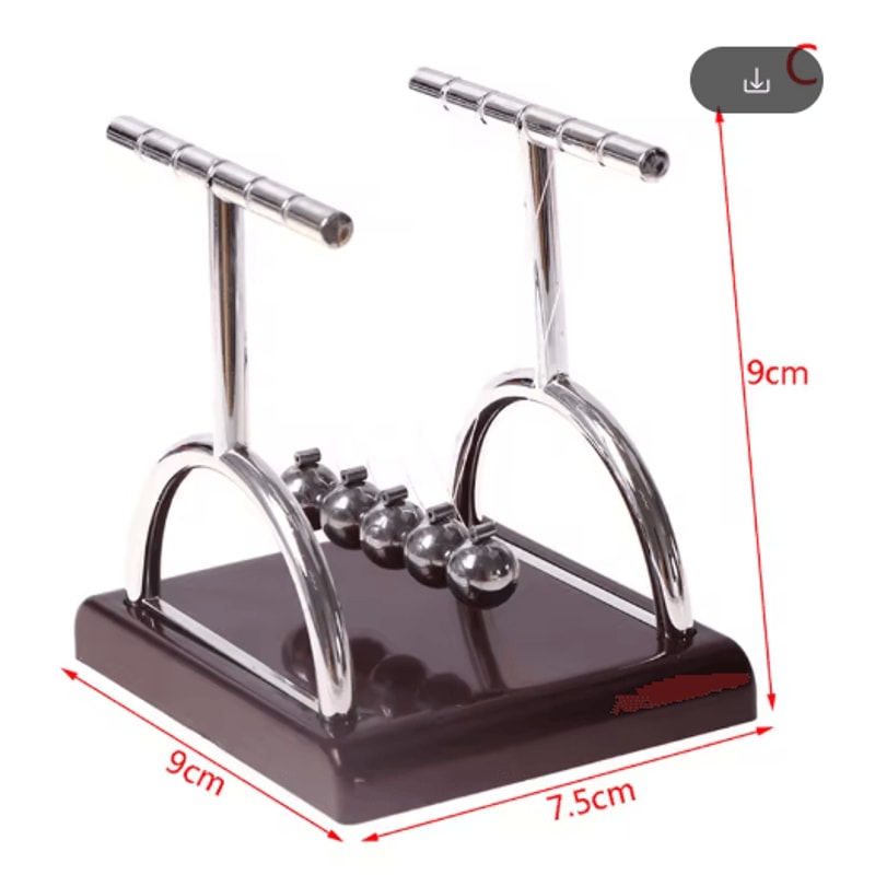 Newtons Cradle Desk Toy Metal Pendulum Balance Balls For Office Home Decor 1