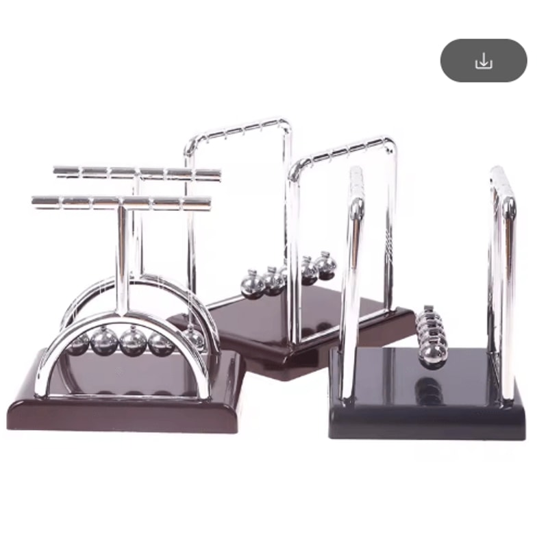 Newtons Cradle Desk Toy Metal Pendulum Balance Balls For Office Home Decor 0