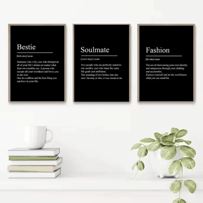 Minimalist Success Mindset Poster Inspirational Definition Canvas Wall Art 29