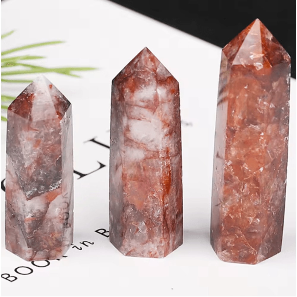 Rose Quartz Amethyst Crystal Healing Wand Natural Reiki Energy Decor 3