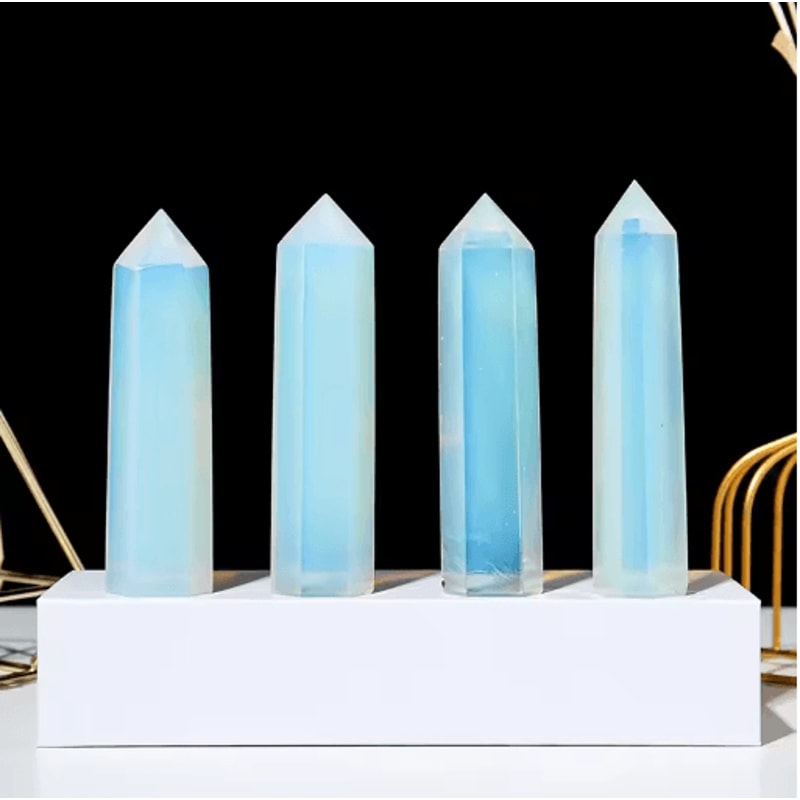 Rose Quartz Amethyst Crystal Healing Wand Natural Reiki Energy Decor 4