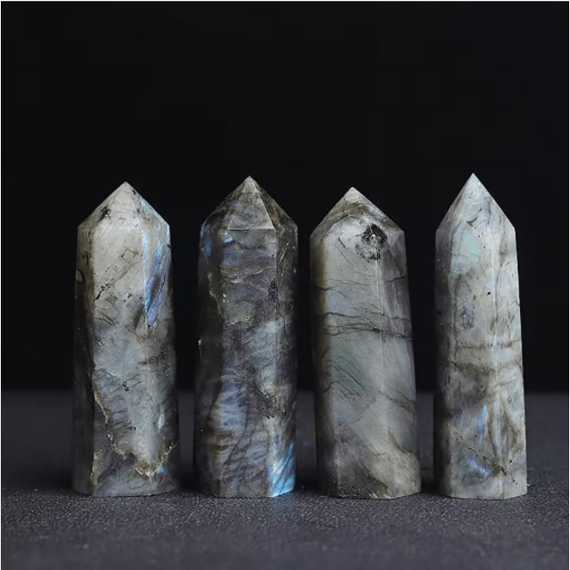 Rose Quartz Amethyst Crystal Healing Wand Natural Reiki Energy Decor 7